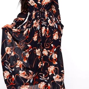 Fashion Nova Time For A Change Pleated Maxi Dress, Navy Blue, Size 2X